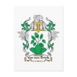 Van Den Brink Family Crest postcards