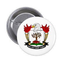 Van der Kemp Coat of Arms / Family Crest Pinback Buttons