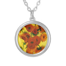 Van Gogh 15 Sunflowers Pendant