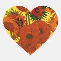 Van Gogh 15 Sunflowers Stickers