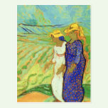 Van Gogh, 2 Women Crossing Fields, Vintage Friends postcards