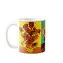 Van Gogh; 3 different Sunflowers Paintings mugs