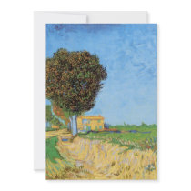 Van Gogh; A Lane Near Arles Custom Invitation