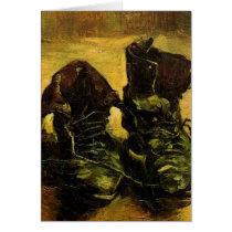 Van Gogh; A Pair of Shoes Greeting Card