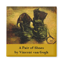 Van Gogh; A Pair of Shoes Refrigerator Magnet