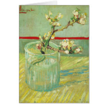 Van Gogh Almond Blossom Branches in a Glass (F392) Greeting Cards