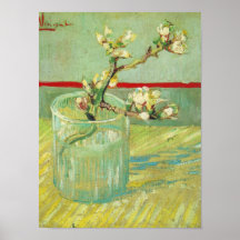 Van Gogh Almond Blossom Branches in a Glass (F392) Posters