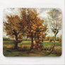 Van Gogh Autumn Landscape Four Trees Mouse Pads
