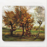 Van Gogh Autumn Landscape Four Trees mousepads