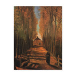 Van Gogh Avenue of Poplars in Autumn postcards