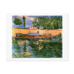 Van Gogh Banks of the Seine with Boats postcards