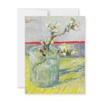 Van Gogh; Blossoming Almond Branch in a Glass Personalised Invitations