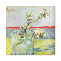 Van Gogh; Blossoming Almond Branch in a Glass Magnet