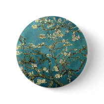 Van Gogh Blossoming Almond Tree Button