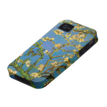 Van Gogh; Blossoming Almond Tree, Vintage Flowers Case-Mate iPhone 4 Cover