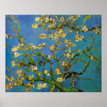 Van Gogh; Blossoming Almond Tree, Vintage Flowers Poster