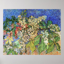 Van Gogh; Blossoming Chestnut Branches Poster