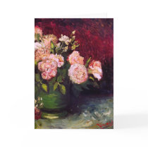 Van Gogh Bowl Peonies and Roses Card