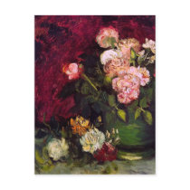 Van Gogh Bowl Peonies and Roses Postcards