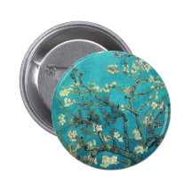 Van Gogh Branches With Almond Blossom Button