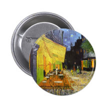 Van Gogh Cafe Terrace at Night Pinback Buttons