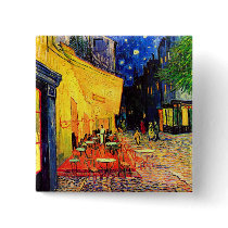 Van Gogh Cafe Terrace Pinback Buttons