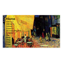 Van Gogh Cafe Terrace Vintage Fine Art Business Cards