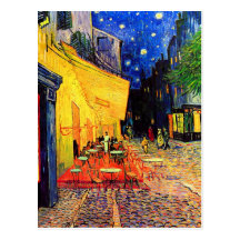 Van Gogh Cafe Terrace Vintage Fine Art Postcards