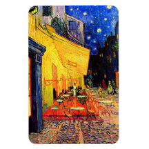 Van Gogh Cafe Terrace Vintage Fine Art Vinyl Magnet