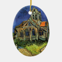 Van Gogh Church at Auvers Christmas Ornament