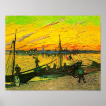Van Gogh Coal Barges Print