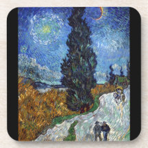 Van Gogh - Country road in Provence by night Coasters