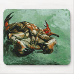 Van Gogh Crab on Its Back Mouse Pad
