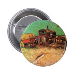 Van Gogh; Encampment of Gypsies with Caravans buttons