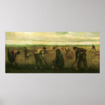 Van Gogh Farmers Planting Potatoes Poster
