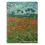 Van Gogh Field with Poppies Personalised Spiral Notebook