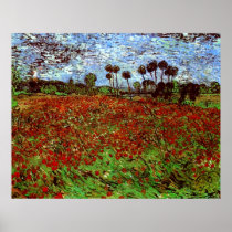 Van Gogh Field with Poppies Posters