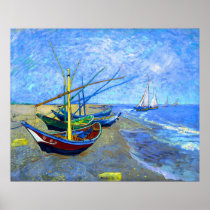 Van Gogh Fishing Boats Saintes-Maries Poster