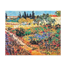 (Van Gogh - Flowering Garden With Path Gallery Wrap Canvas