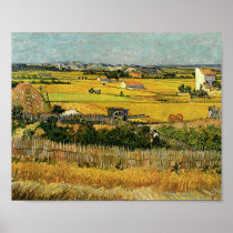 Van Gogh Harvest at La Crau Posters