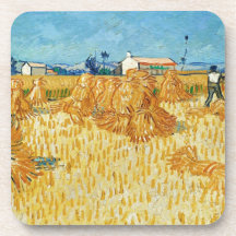Van Gogh; Harvest in Provence Beverage Coasters
