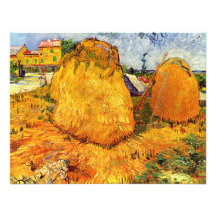 Van Gogh; Haystacks in Provence, Vintage Farm Invite