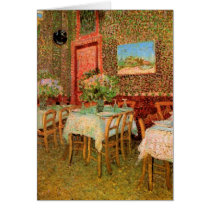 Van Gogh; Interior of a Restaurant Greeting Cards