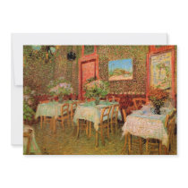 Van Gogh; Interior of a Restaurant Personalised Invite