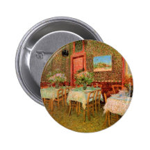 Van Gogh; Interior of a Restaurant, Vintage Art Pins