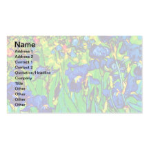 Van Gogh Irises - Pop Art Version Business Card Templates