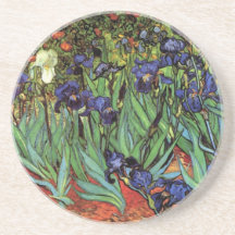 Van Gogh Irises, Vintage Post Impressionism Art Coasters