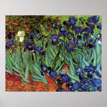 Van Gogh Irises, Vintage Post Impressionism Art Posters