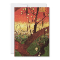 Van Gogh Japonaiserie Flowering Plum Tree Invitations