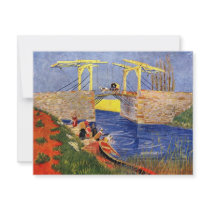 Van Gogh; Langlois Bridge at Arles Personalized Invitations